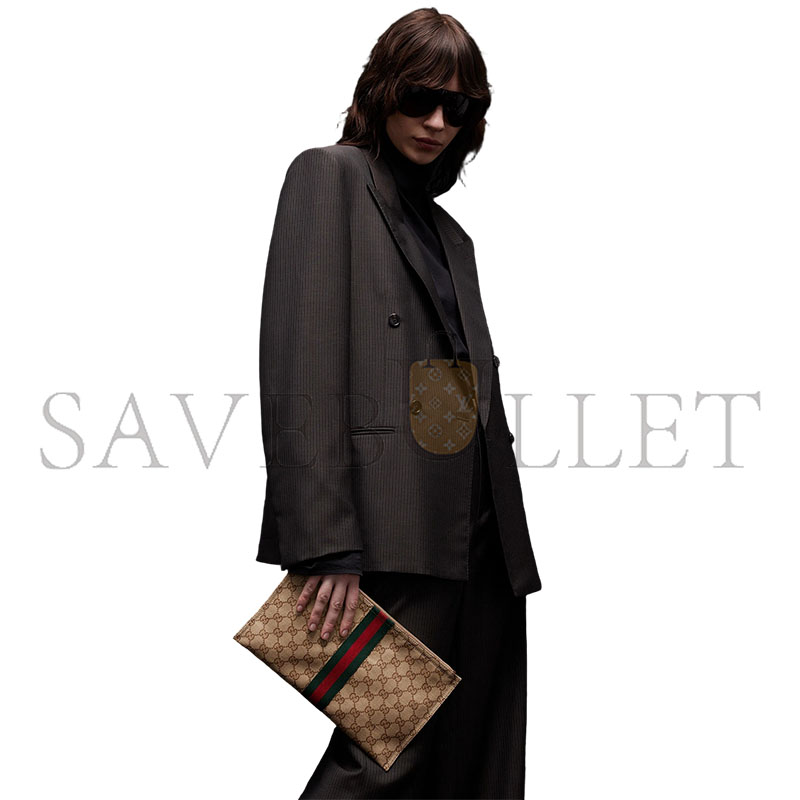 GUCCI LARGE POUCH WITH WEB 876054 (30*19cm)